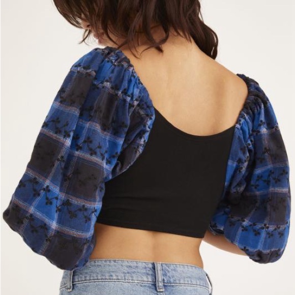 Urban Outfitters boho festival crop top with balloon sleeves new! - Picture 3 of 9